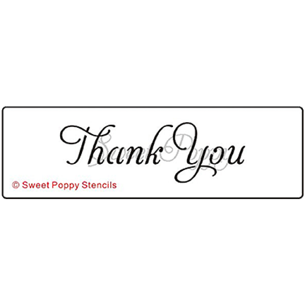 Thank You Stencil by Sweet Poppy Stencils