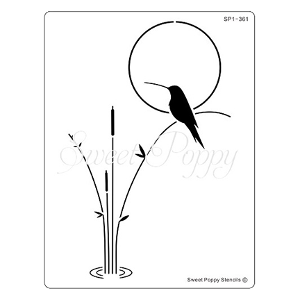 Kingfisher (Bird 2) Stencil by Sweet Poppy Stencils
