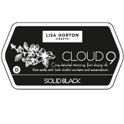 Cloud 9 Premium Dye-Based Ink Pad, Solid Black by Lisa Horton Crafts