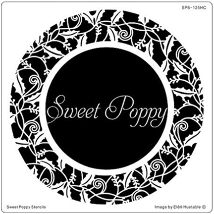 Aperture Holly Circle Stencil by Sweet Poppy Stencils