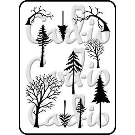 Mini Tall Trees A7 Stamp Set by Card-io