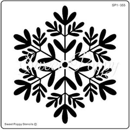 Snowflower Stencil by Sweet Poppy Stencils