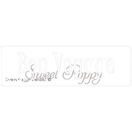 Bon Voyage Stencil by Sweet Poppy Stencils