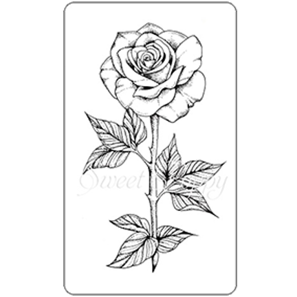 Rose DL Stamp (Small) by Sweet Poppy Stencils