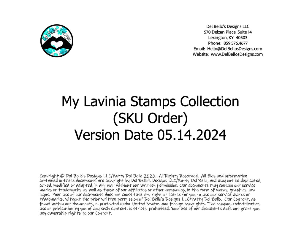 My Lavinia Stamps Collection Inventory Forms PDF File Version 05.14.2024