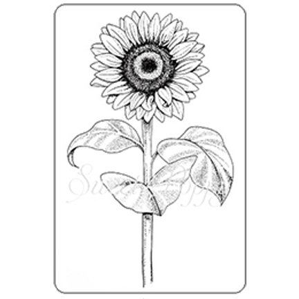 Sunflower DL Stamp (Small) by Sweet Poppy Stencils