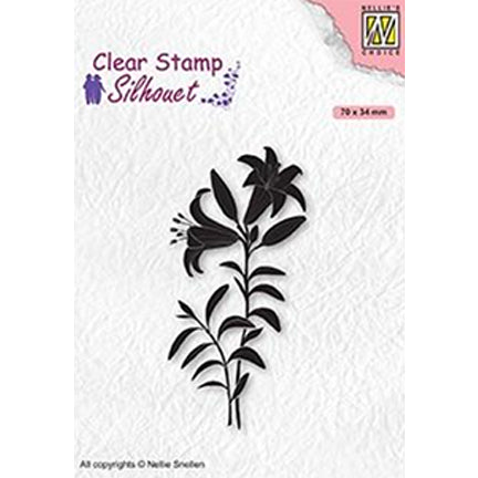 Silhouette Lily Stamp by Nellie's Choice