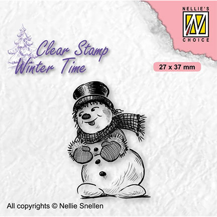 Winter Time Snowman With Top Hat Stamp by Nellie's Choice