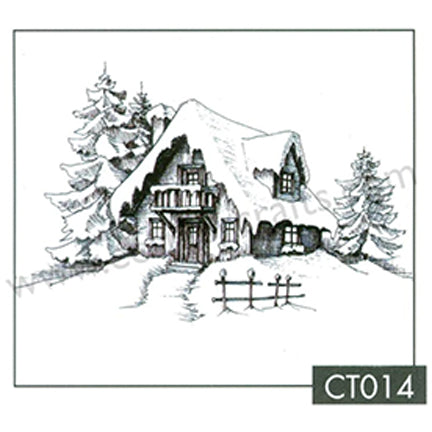 Christmas Time Snowy House Stamp by Nellie's Choice