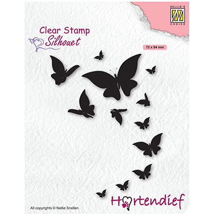Silhouette Butterflies Stamp by Nellie's Choice