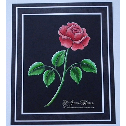 Single Rose Stencil by Sweet Poppy Stencils