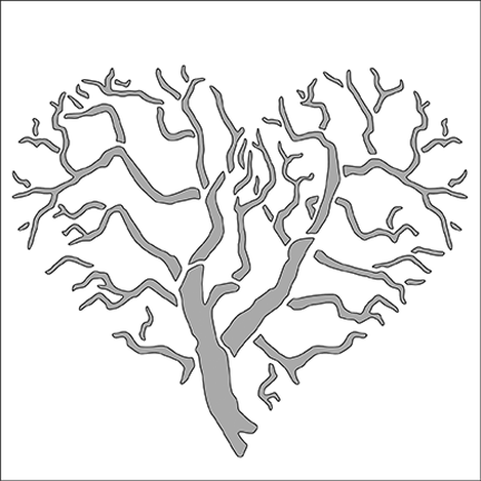 MajeMask Heart Tree Stencil by Card-io