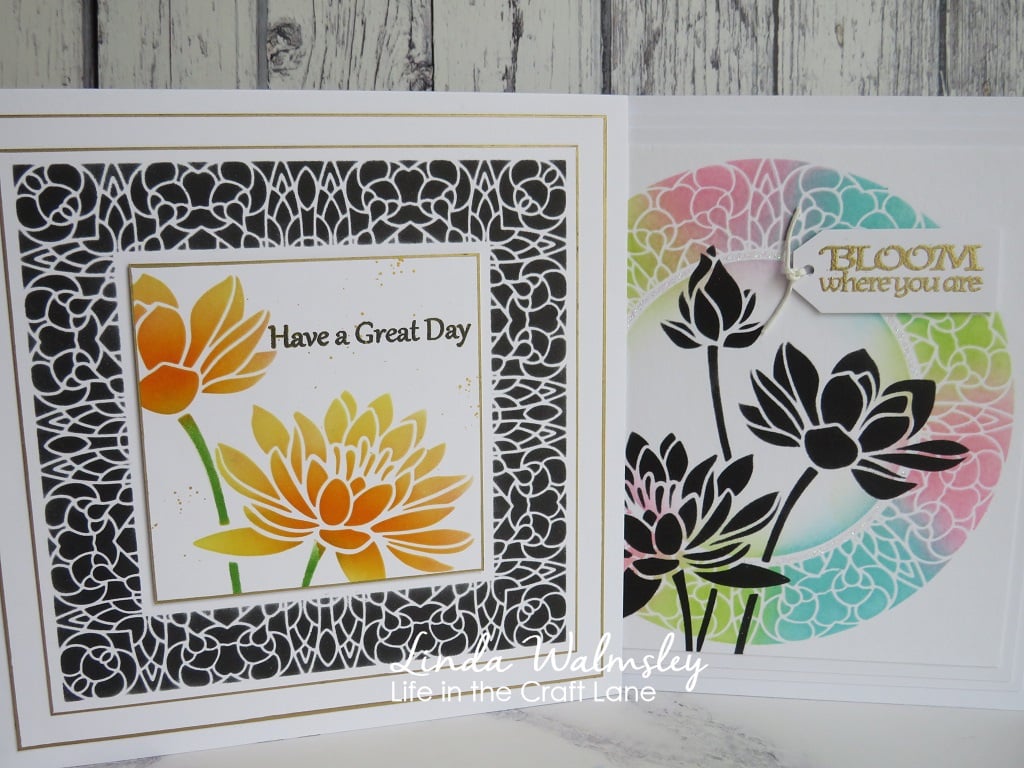 Lace Aperture Square Stencil by Sweet Poppy Stencils