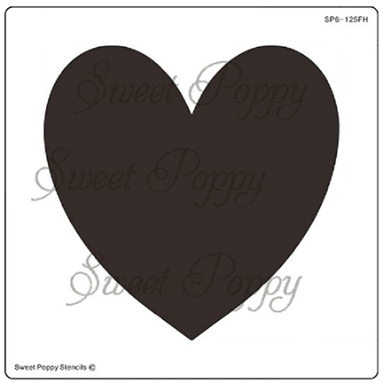 Aperture Full Heart Stencil by Sweet Poppy Stencils