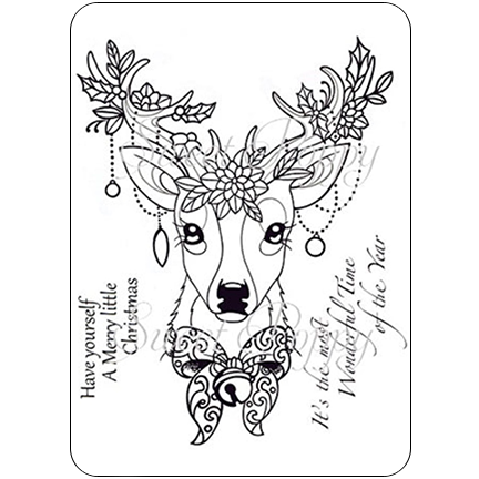 Christmas Deer A6 Stamp Set by Sweet Poppy Stencils