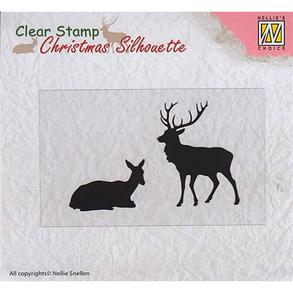 Christmas Silhouette Reindeer Stamp by Nellie's Choice