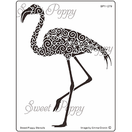 Flamingo Stencil by Sweet Poppy Stencils