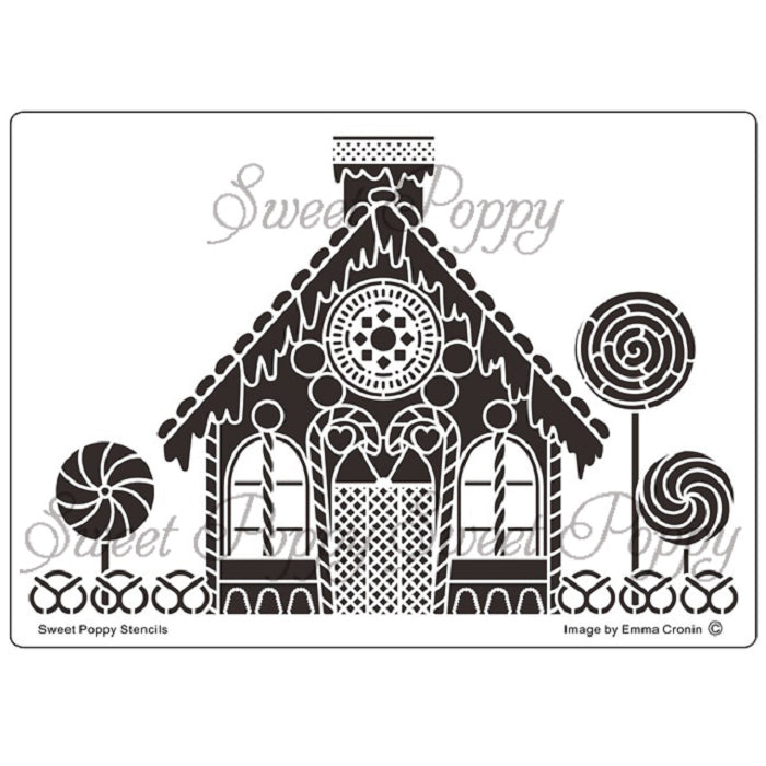 Gingerbread House Stencil by Sweet Poppy