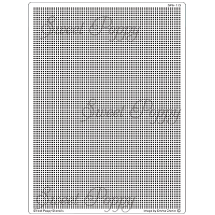 Grid Backplate Stencil by Sweet Poppy Stencils