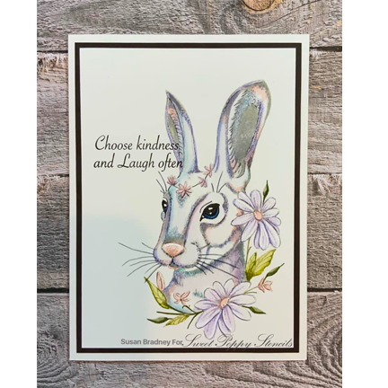 Hare A5 Stamp Set by Sweet Poppy Stencils