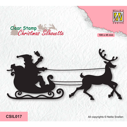 Christmas Silhouette Ho Ho Santa Claus by Nellie's Choice