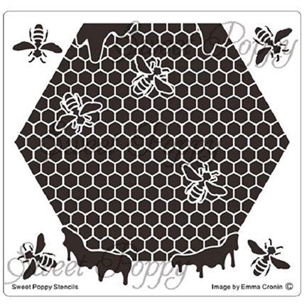 Honeybee Hive Stencil by Sweet Poppy Stencils *Retired*