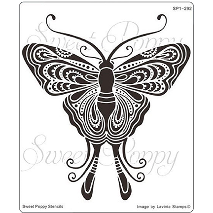 Indian Moth Stencil by Sweet Poppy Stencils