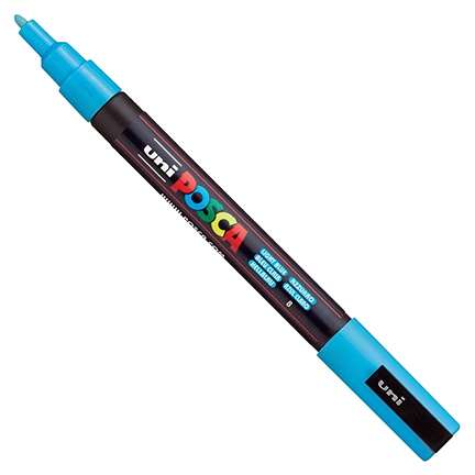 Uni POSCA Light Blue Fine Bullet Tip Paint Pen by Mitsubishi Pencil