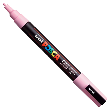 Uni POSCA Light Pink Fine Bullet Tip Paint Pen by Mitsubishi Pencil