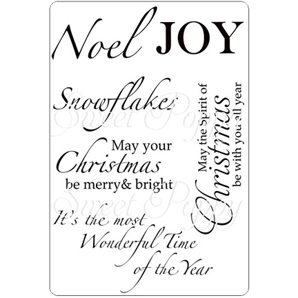 Merry & Bright A6 Stamp Set by Sweet Poppy Stencils