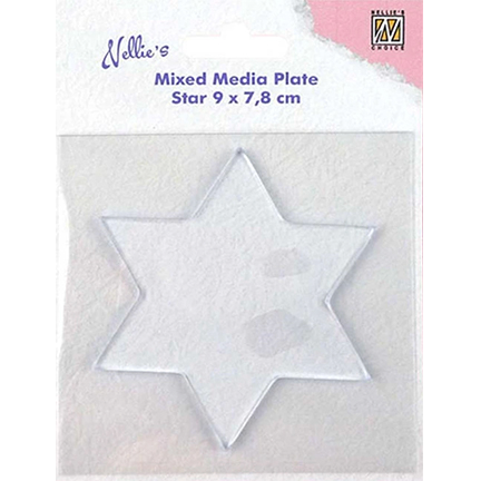 Mixed Media Plate, Star, 3" x 3.5" by Nellie's Choice