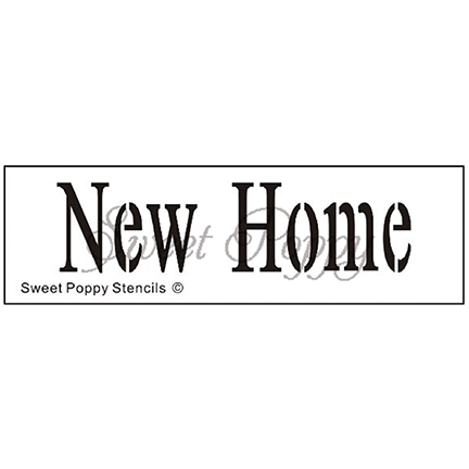 New Home Stencil by Sweet Poppy Stencils