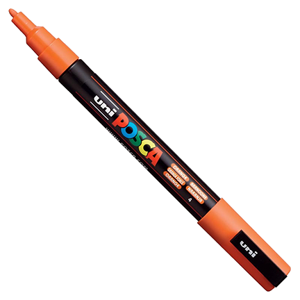 Uni POSCA Orange Fine Bullet Tip Paint Pen by Mitsubishi Pencil
