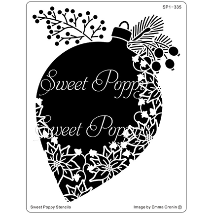 Poinsettia Bauble Stencil by Sweet Poppy Stencils