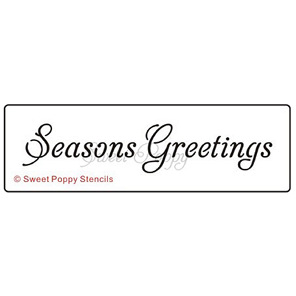 Seasons Greetings Stencil by Sweet Poppy Stencils