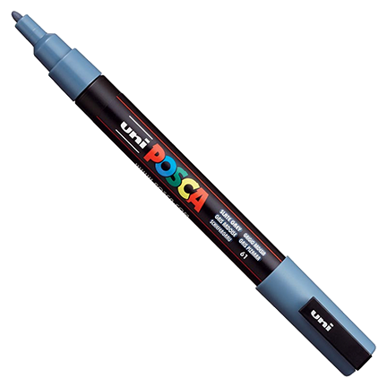 Uni POSCA Slate Grey Fine Bullet Tip Paint Pen by Mitsubishi Pencil
