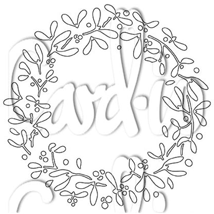 Majemask Mistletoe Wreath Stencil by Card-io