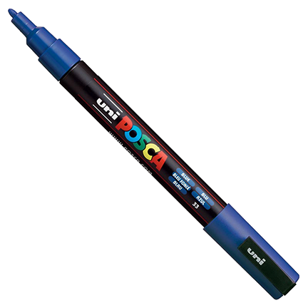Uni POSCA Blue Fine Bullet Tip Paint Pen by Mitsubishi Pencil