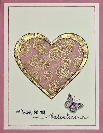 "Please, be my Valentine" cool embossing techniques - video tutorial