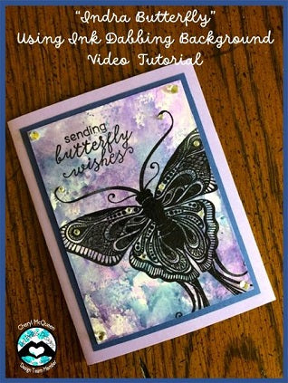 "Indra Butterfly Using Ink Dabbing Background" Video Tutorial