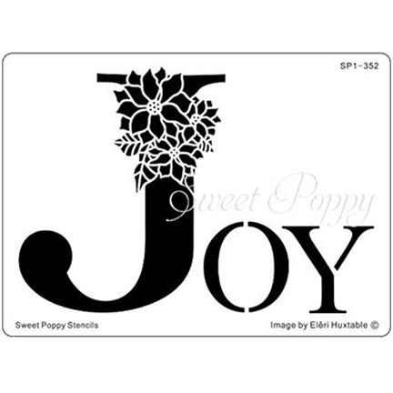 Joy Stencil by Sweet Poppy Stencils