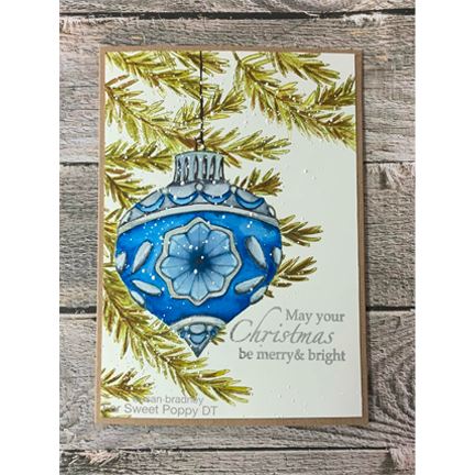 Christmas Bauble A6 Stamp Set by Sweet Poppy Stencils
