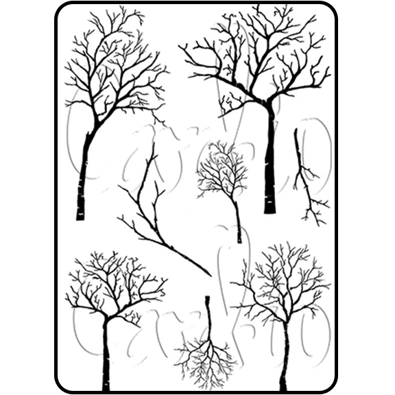 Winter Trees A6 Stamp Set by Card-io