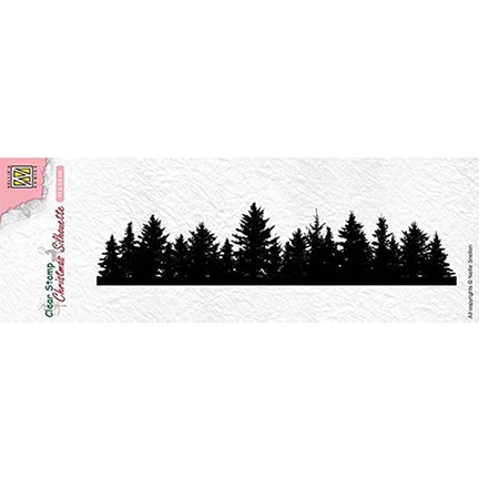 Christmas Silhouette Pine Tree Border by Nellie's Choice *Retired*