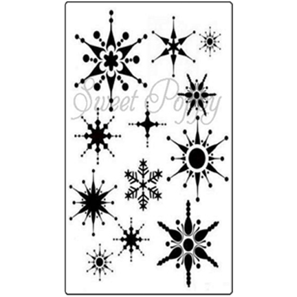 Snowflake Background Stencil by Sweet Poppy Stencils *Retired*