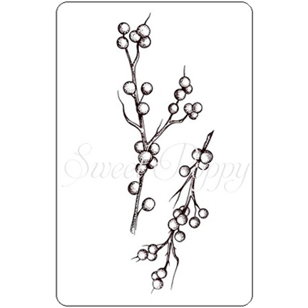 Twigs & Berries Stamp Set DL (Small) by Sweet Poppy Stencils