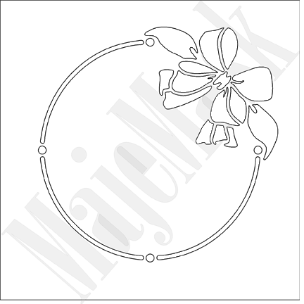 MajeMask Round Bow Frame Stencil by Card-io