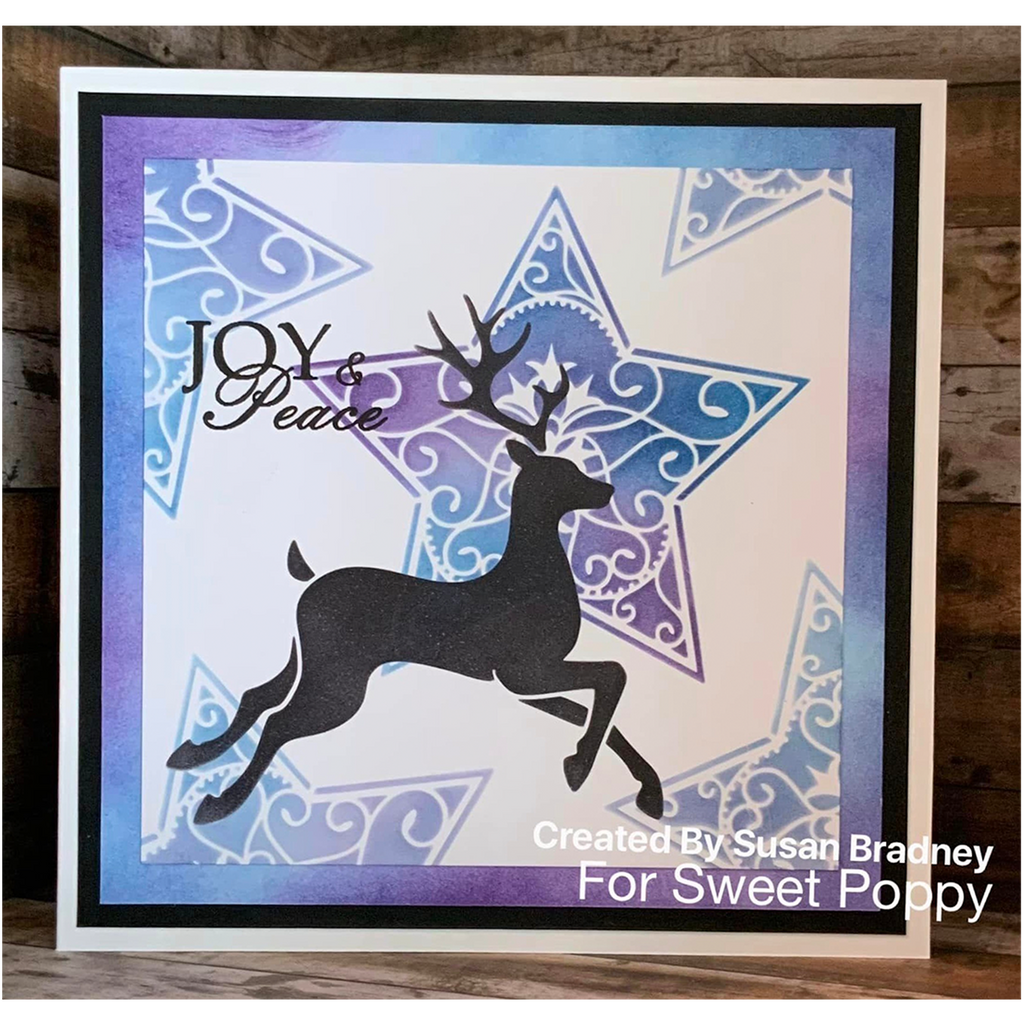 Christmas Stag Stencil by Sweet Poppy Stencils