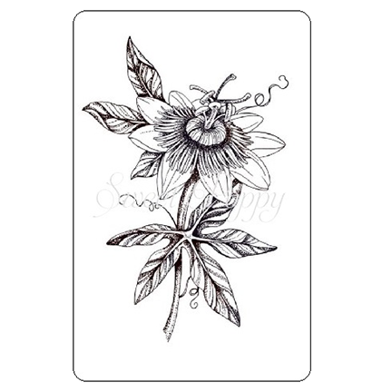 Passion Flower DL Stamp (Small) by Sweet Poppy Stencils