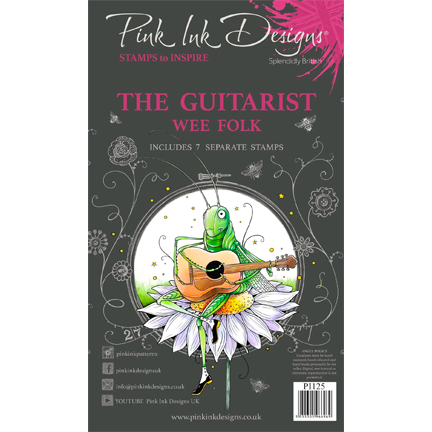 Wee Folk Series "The Guitarist" A6 Stamp Set by Pink Ink Designs